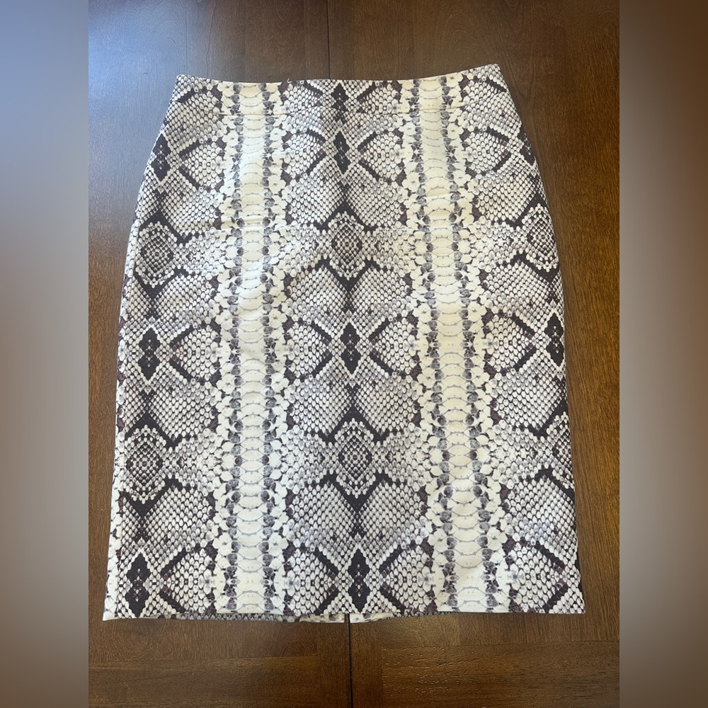 J. Crew Snake Print Pencil Skirt